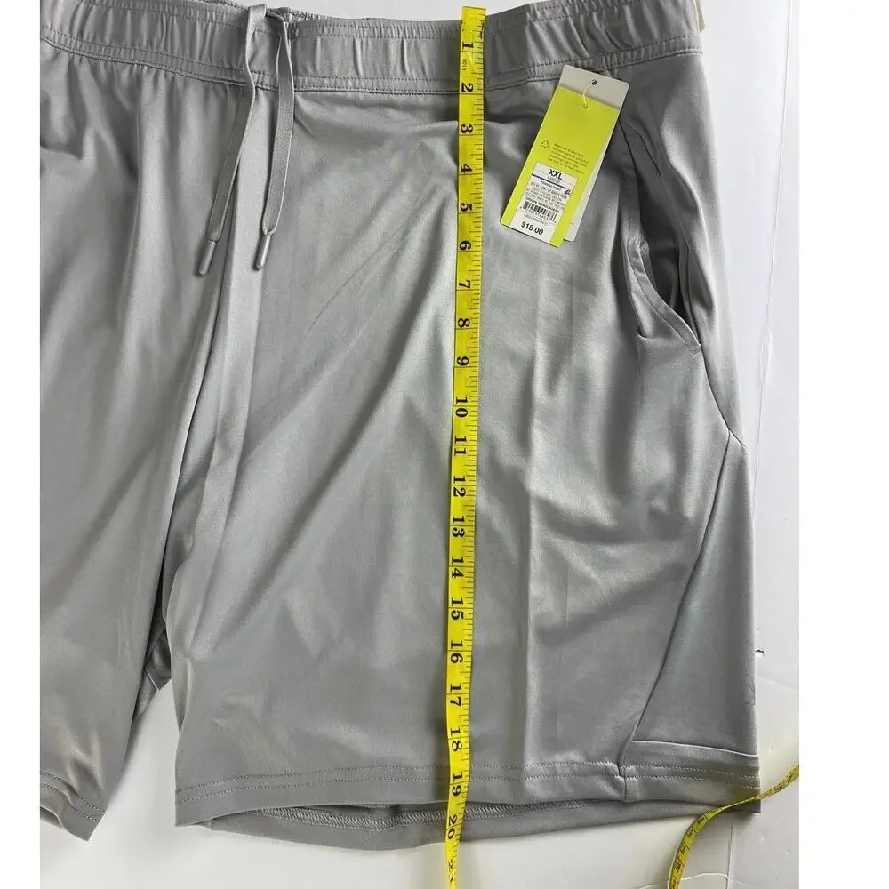 All In Motion Men's Athletic Training Shorts - Light Grey XXL